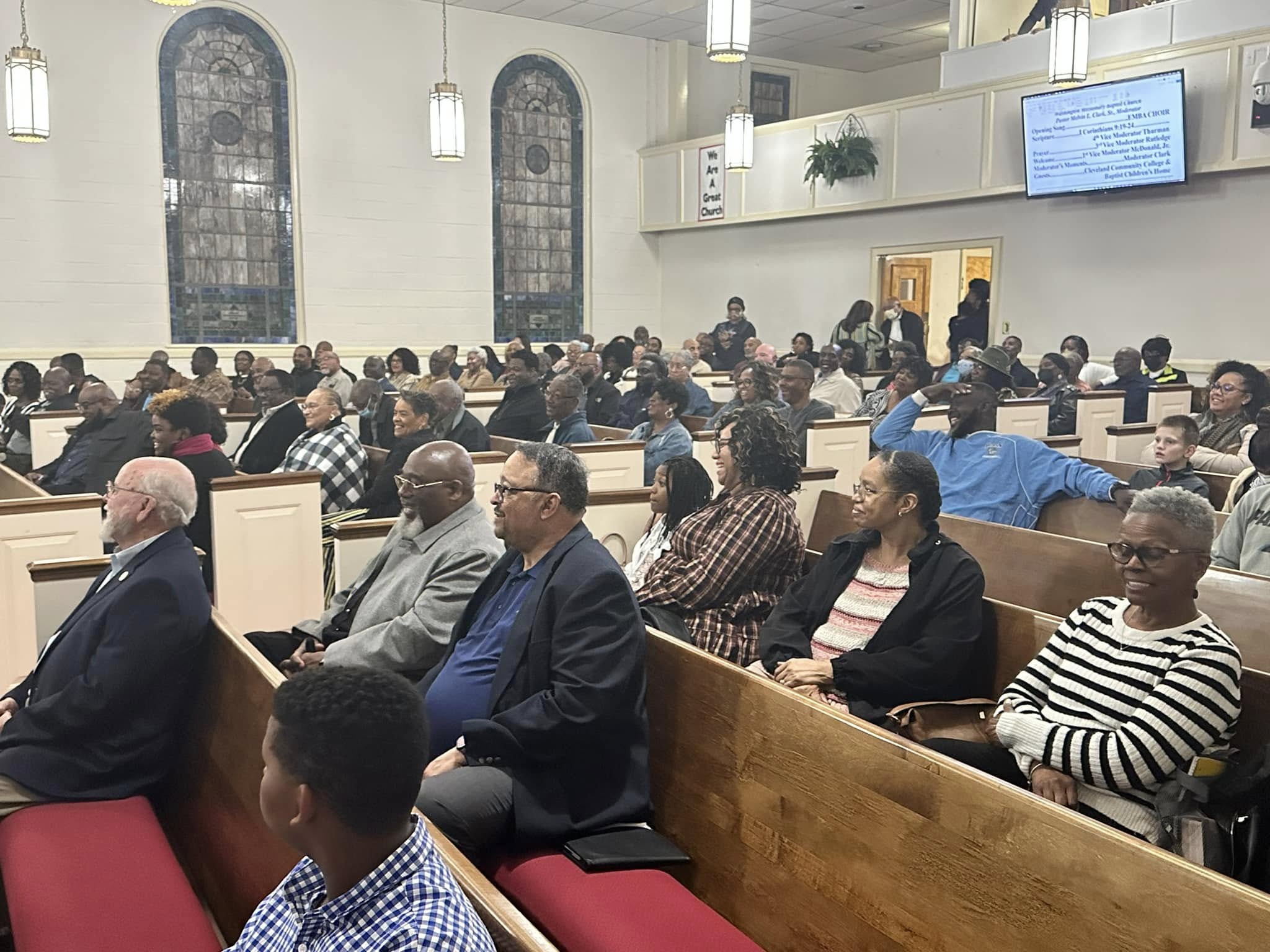 EMBA church leadership and celebration